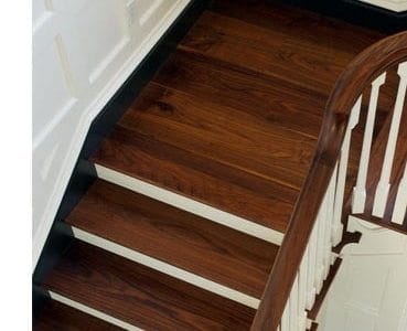 Dark Wood Flooring and Stair Treads from Carlisle Wide Plank Floors