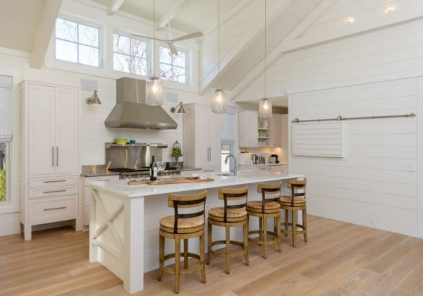 White Kitchen with Light Floor