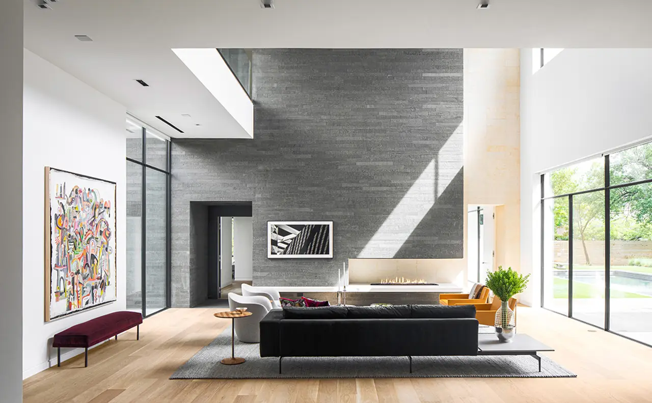 Carlisle White Oak kitchen with gray wall