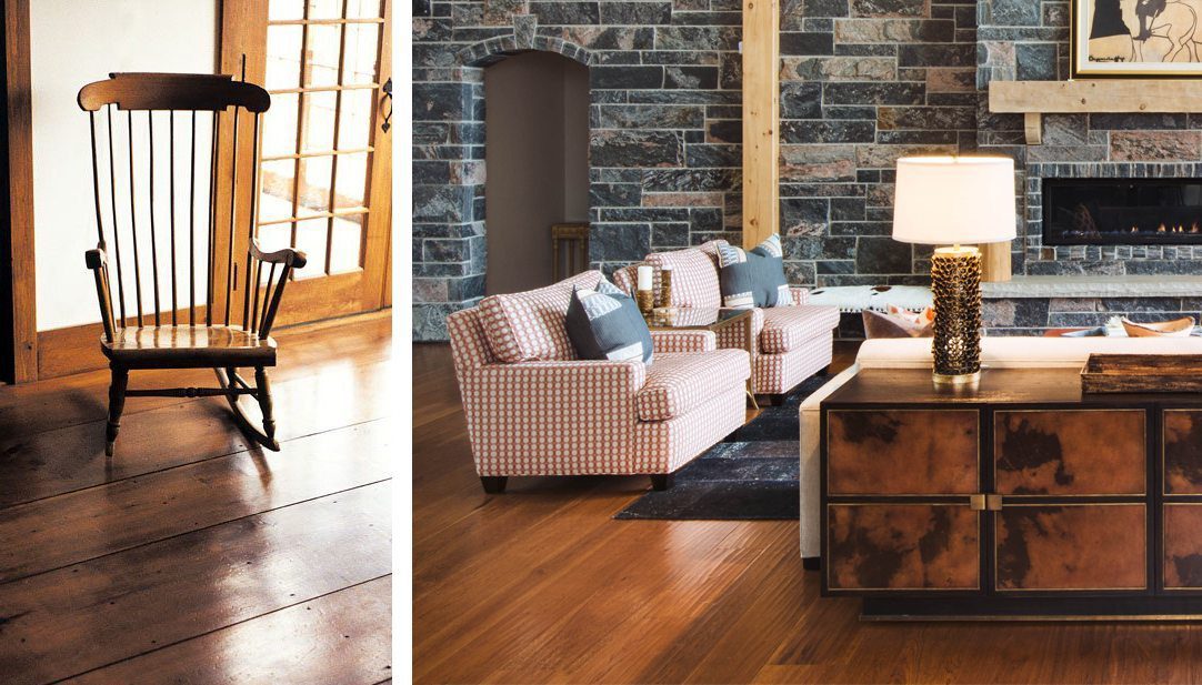 Pine and Hickory wood flooring from Carlisle Wide Plank Floors