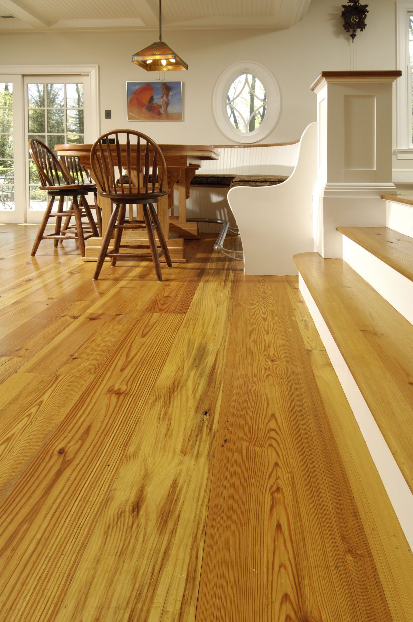 reclaimed heart pine kitchen