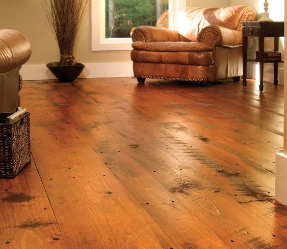 Hit or Miss pine flooring