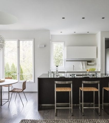 Ash Flooring in an Open Concept Kitchen