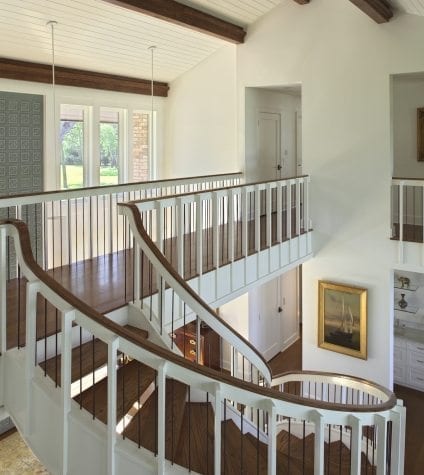 Rift and Quartersawn White Oak in a Stairwell
