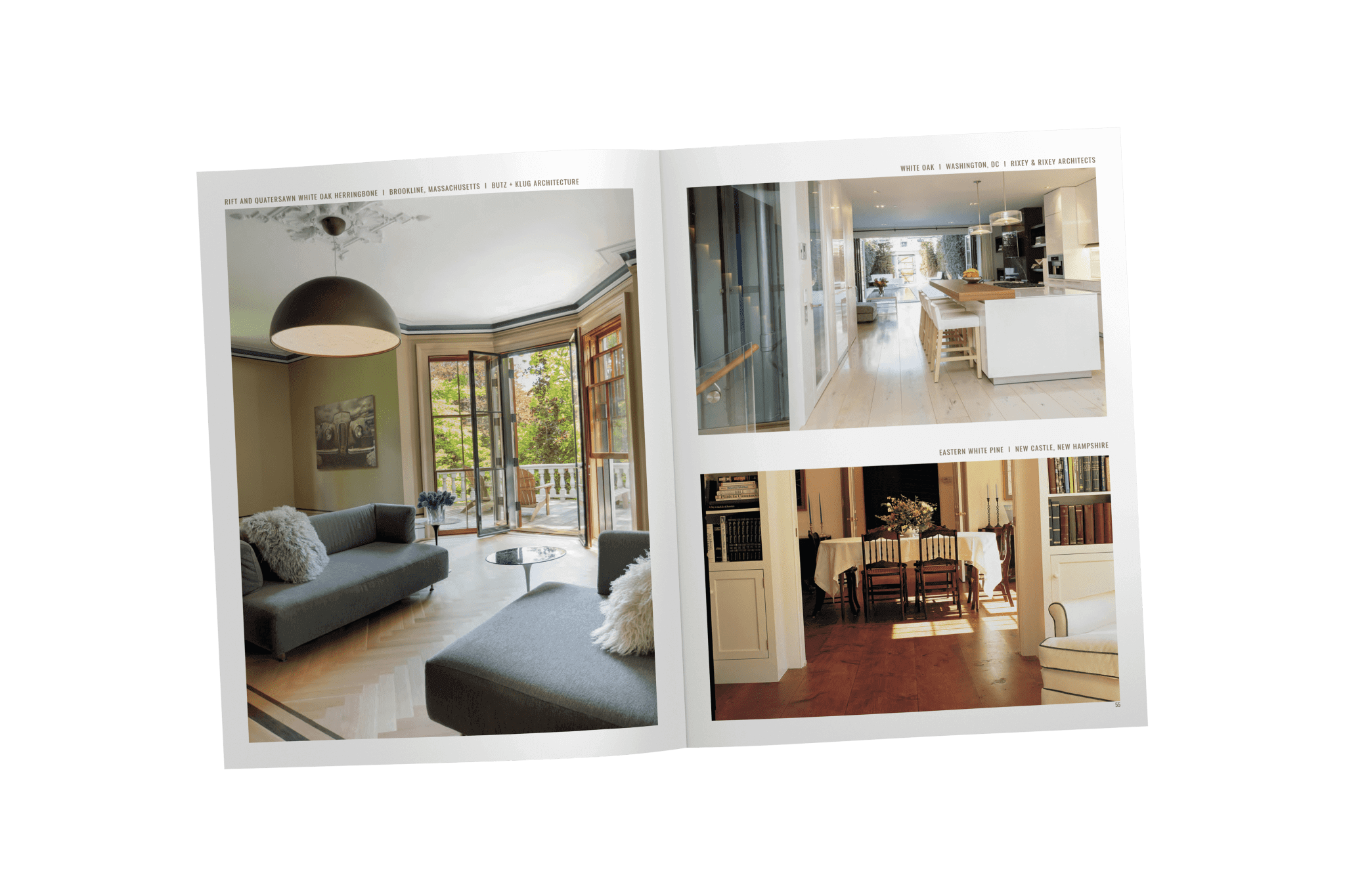 Magazine showing modern home interiors, various room designs