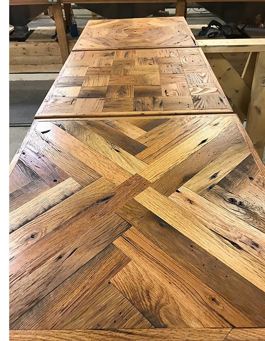 Three examples of wood paneling Three examples of wood paneling