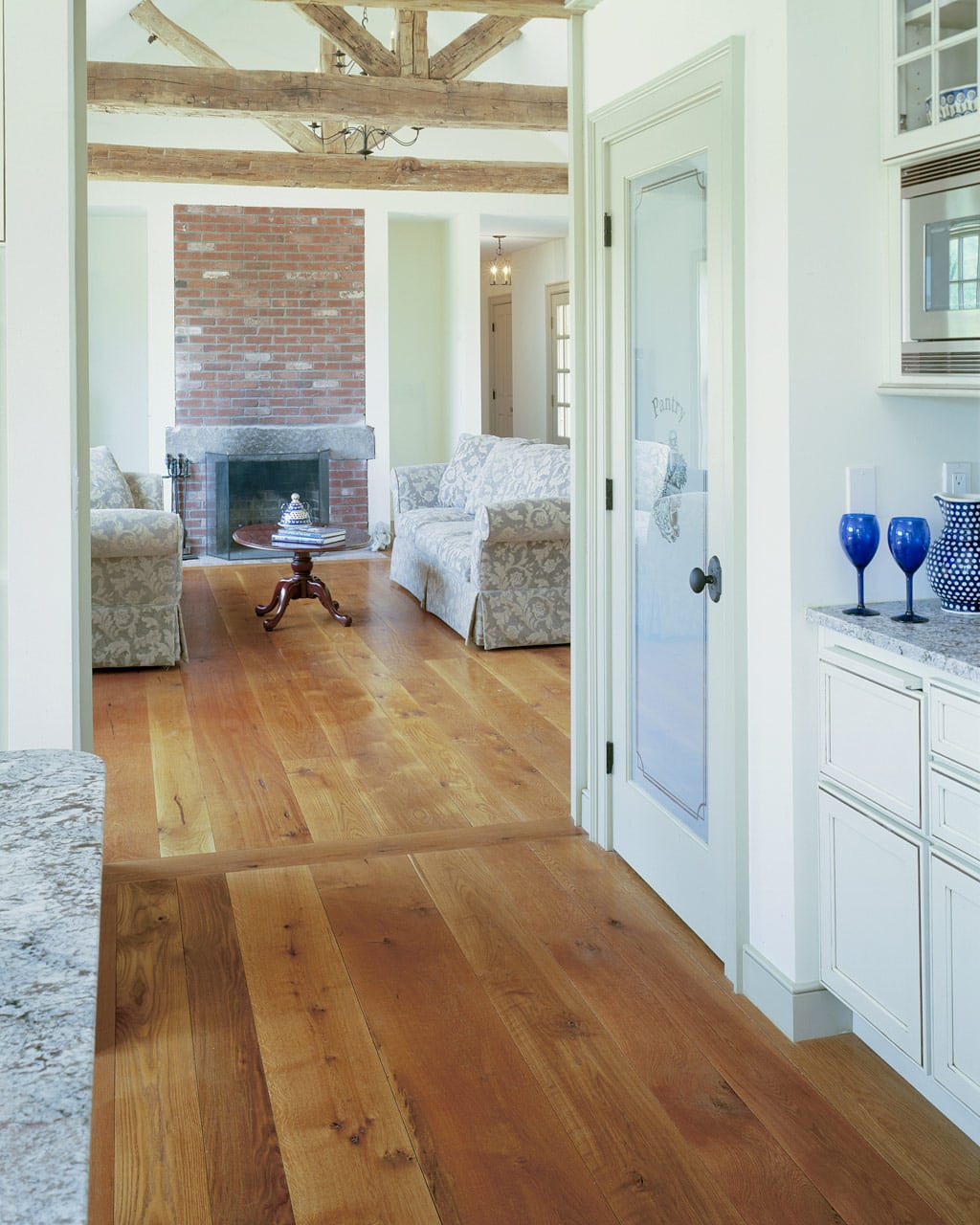White oak flooring in home