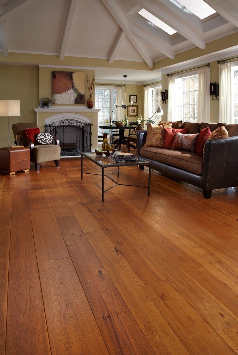 Hickory Hardwood Flooring in Living Room