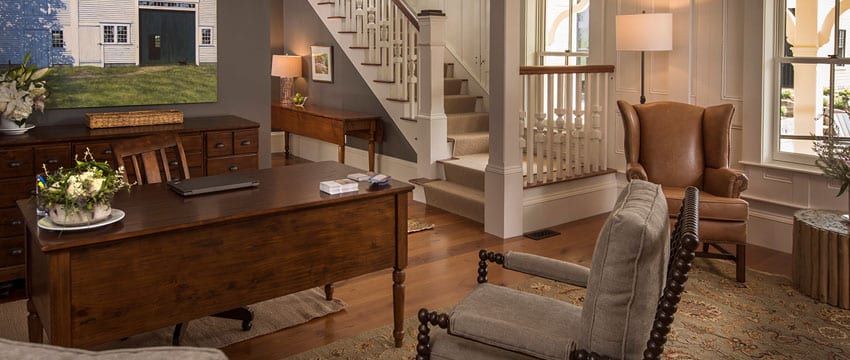 Heart pine flooring in pickering inn house