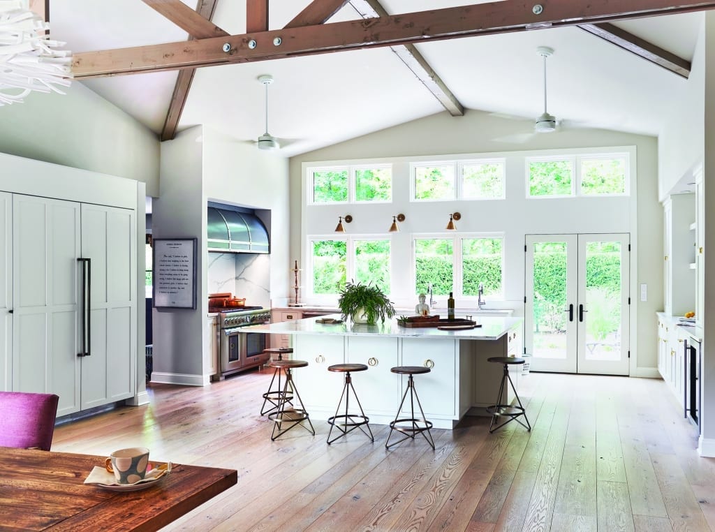 white oak hardwood flooring in kitchen