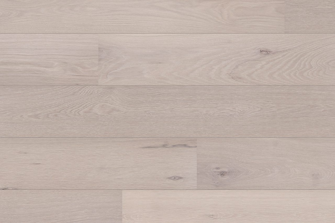 Horizontal taupe wide plank flooring with subtle grain for a natural, minimalist background.