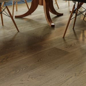 Dark Hickory Floor in Kitchen