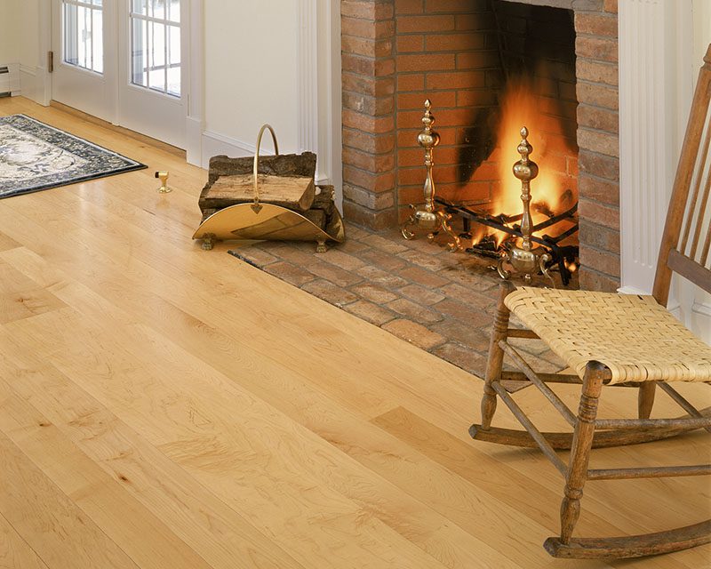 light maple floor in livingroom