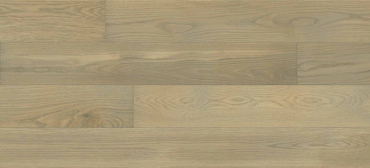 Light brown wide plank flooring with natural grain, arranged horizontally.