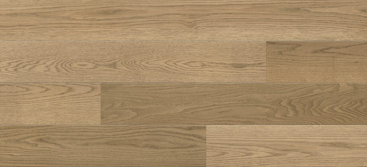 Light oak finish wide plank flooring with natural grain, rustic ambiance.