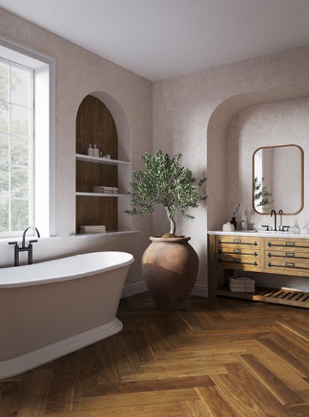 Carlisle Engineered Walnut Herringbone Flooring