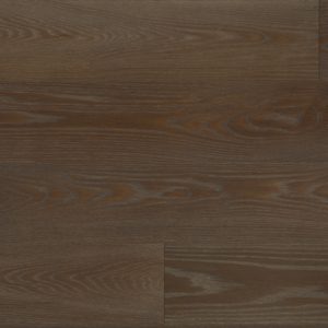 Wide plank flooring with dark brown hues and distinctive wood grain for a warm, inviting atmosphere.