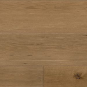 Natural light brown wide plank floors with grain and occasional knots.