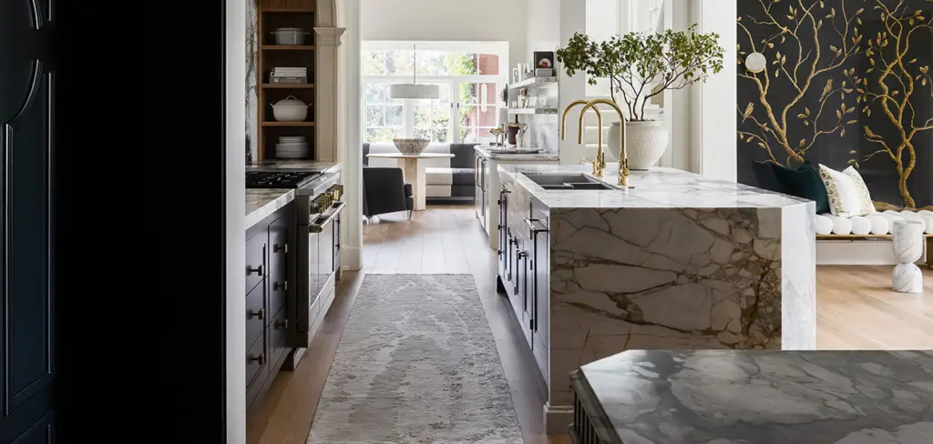 Carlisle White Oak light floor in Modern Kitchen.